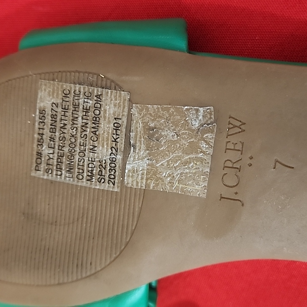 J. Crew Emerald Green Slide Sandals - Picture 7 of 8